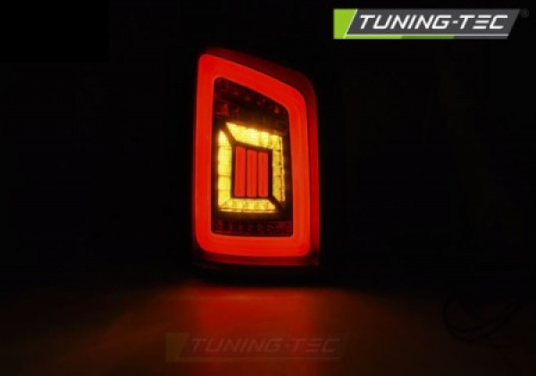 Voll LED Lightbar Design Rückleuchten für VW T5 03-15 schwarz/ rauch/grau (Heckklappe)